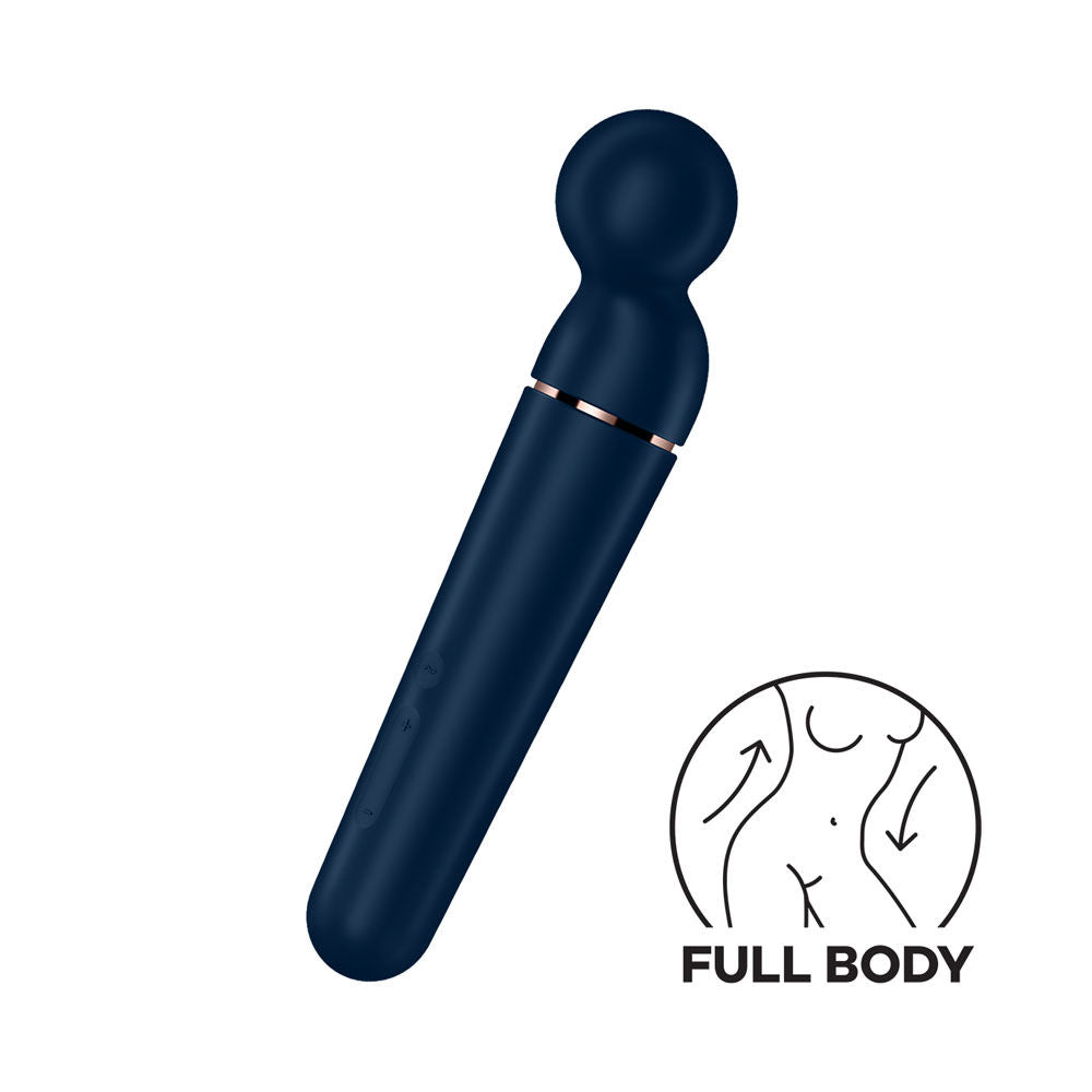 Satisfyer planet wand-er - blue - vibrating wand - Product top view  | Flirtybay Adult Shop Australia Lingerie Shop